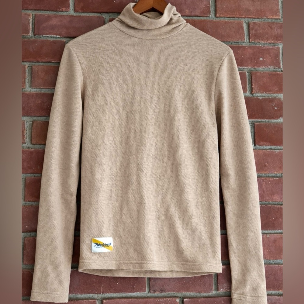 Tracksmith Waffle Knit Running Turtleneck Thermal Base Layer Mens S